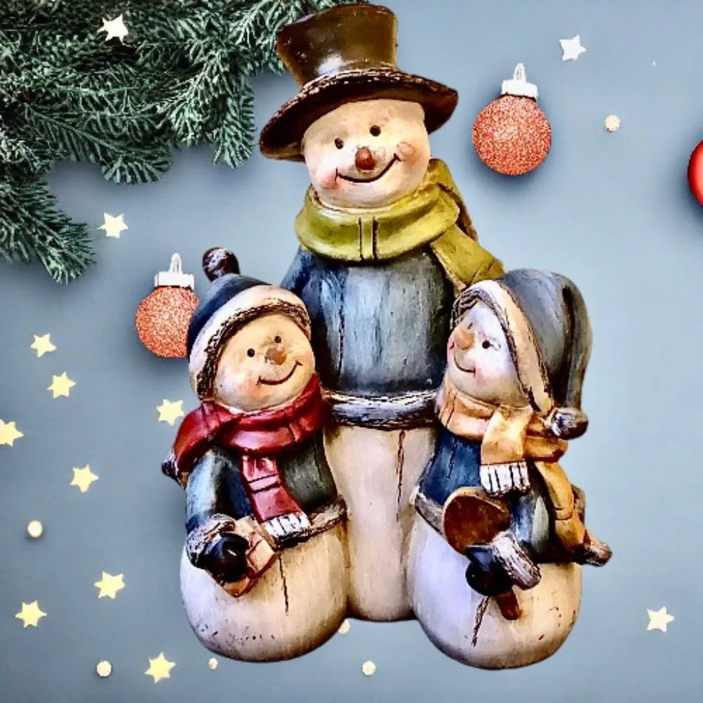 Snowman Figurine Christmas Decor 7
